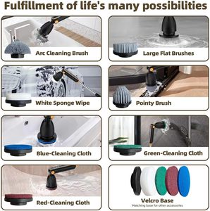 ที่ขัดแบบหมุนอเนกประสงค์ขนาดมือถือยาวแก้วห้องครัวห้องน้ำสไตล์ใหม่ - Product Image 5