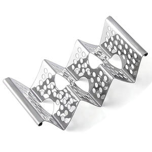 Soporte hueco en forma de W, soporte para Taco de panqueque de acero inoxidable, placas de exhibición, soporte para taco para fiesta, estante de comida, herramientas de cocina - Product Image 6