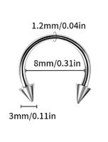 Nouveau Anneau de Nez en Titane G23 en Forme de Fer à Cheval, Bijou Corporel Tendance à Filetage Externe pour Mariages, Cadeaux, Fiançailles et Fêtes