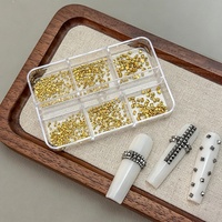 Pyramides 3D Punk Rock pour Nail Art, Rivets Métalliques Coniques à Quatre Faces à Dos Plat, Breloques Gothiques pour Ongles