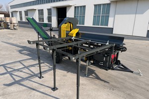<span class=keywords><strong>Fendeuse</strong></span> de bûches industrielle 45T 8m/h <span class=keywords><strong>à</strong></span> essence, moteur GX630, alimentation par chaîne <span class=keywords><strong>à</strong></span> 6 lames, convoyeur hydraulique, engrenage pour <span class=keywords><strong>bois</strong></span> - Product Image 4
