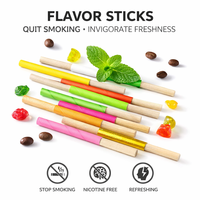 Palitos de Madera con Sabor para Dejar de Fumar, Reemplazo de Cigarrillos, Menta Natural, Café, Canela, Refresca la Mente, Caja Personalizada