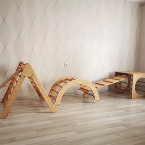 Triángulo <span class=keywords><strong>de</strong></span> escalada Montessori para niños, parque infantil, gimnasio, picador <span class=keywords><strong>de</strong></span> madera - Product Image 2