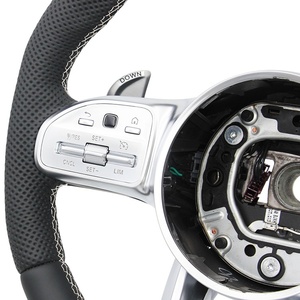 Volante de Cuero Negro para <span class=keywords><strong>Mercedes</strong></span> <span class=keywords><strong>Benz</strong></span> W205 W208 GLC 300 W212 W213 W253 E43 S550 X253 - Product Image 5