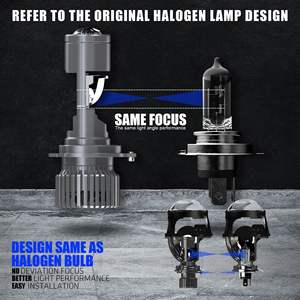 Super brillante GT4 coche LED faro 12V/24V integrado H4 lente láser lejano para motocicletas 6500K Temperatura de Color nueva condición - Product Image 4