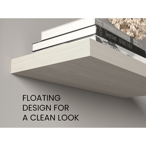 Ecco 31.5 In Wide Floating Shelves Set Of 2 Wall <b>Decor</b> Storage <b>Book</b> Shelves For Bedroom Bathroom - Product Image 4