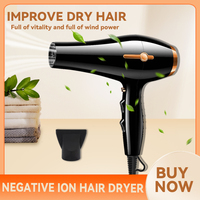 Pengering Rambut Salon yang Ditingkatkan dengan Nozzle Konsentrator, Motor AC 2200W, Perlindungan Panas, Desain Ramah Perjalanan, Pengeringan Instan, Hotel