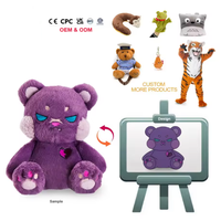 Ours en peluche effrayant, modèle Ange-Diable, super doux, pour enfants, décoration de fête, Halloween, anti-stress, Scream