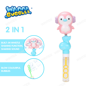 WANNA BUBBLES 2EN1 Silbato de Pingüino, Varita de Burbujas de Plástico, Juguetes de Caramelo, Palo de Burbujas, Fiesta, Aire Libre, Verano - Product Image 3