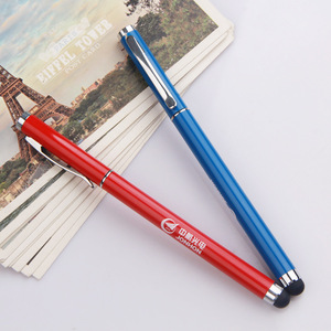 Stylo à encre gel bleue 0,5 mm personnalisé avec logo promotionnel, stylet tactile doux au toucher, recharge Parker, non effaçable, pour cadeau, fabriqué en métal durable - Product Image 2