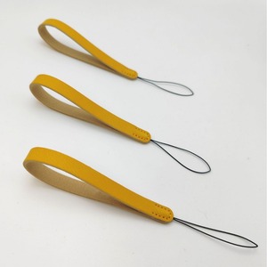 Pu Lanyard For Phone <b>Water</b> <b>Bottle</b> Usb Flash Drive Yellow Single <b>Strap</b> Manual Made Portable Anti Loss Rope - Product Image 3