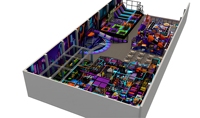 Équipement de terrain de jeux intérieur commercial personnalisé en gros avec parcours d'aventure Ninja et toboggan pour centres de divertissement familial