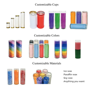 Bougie de baptême très vendue, longue durée de combustion, cire de paraffine, bougies en verre de 8 pouces - Product Image 5