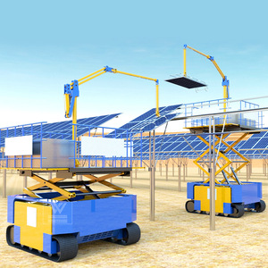 Machine de pose de panneaux photovoltaïques solaires pour centrale électrique, couleur bleu-jaune - Product Image 3