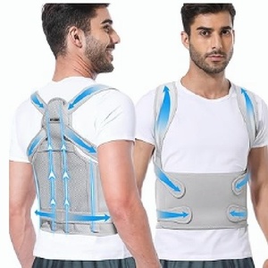 Ceinture <span class=keywords><strong>de</strong></span> maintien dorsale transfrontalière unisexe orthopédique anti-cyphose réglable à pression <span class=keywords><strong>invisible</strong></span> en Spandex antibactérien - Product Image 2