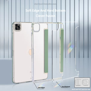 Funda magnética de cuero transparente para tableta para el nuevo <span class=keywords><strong>Ipad</strong></span> <span class=keywords><strong>Air</strong></span> 11 que ofrece un soporte triple y capacidades automáticas de sueño/vigilia - Product Image 3