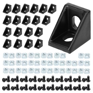 Soportes de Esquina Tubulares Blancos y Negros para Fijación, Resistentes al Agua, Modernos, de Aleación de Aluminio para Ventanas y Puertas, con Garantía de por Vida - Product Image 5