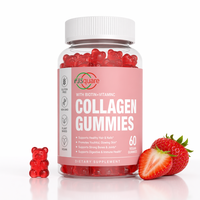 Bonbons gélifiés au collagène saveur fraise, biotine, vitamine C, complément pour éclaircir la peau, les cheveux et les ongles, gommes pour les soins capillaires