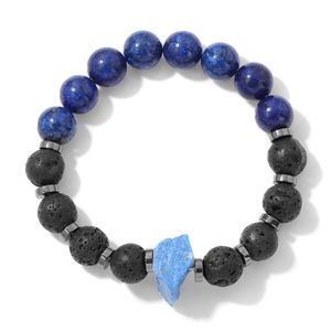 Bracelet en pierres brutes irrégulières avec diffuseur d'aromathérapie en <span class=keywords><strong>pierre</strong></span> <span class=keywords><strong>de</strong></span> <span class=keywords><strong>lave</strong></span>, bijoux en cristal holistique, cadeaux pour elle - Product Image 3