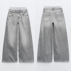 Prix d'usine en gros OEM Personnalisé Jean homme taille basse coupe boxer jambe large délavé effet vieilli - Product Image 3