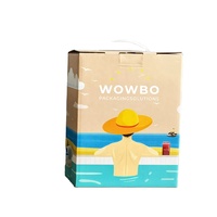 Boîte en carton d'emballage liquide BIB personnalisée avec illustration de piscine estivale, de qualité alimentaire, écologique et haut de gamme