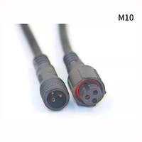 M12 colokan antiair mini 2 pin, 3-pin, 4-pin, dan 5-pin strip led luar ruangan tahan air kabel ekstensi pria dan wanita