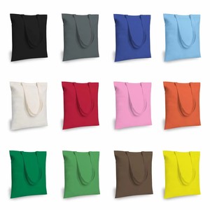 Sac fourre-tout en toile de taille moyenne avec poignées blanches, sac fourre-tout pour les courses, plusieurs options de couleurs pour un usage quotidien. - Product Image 3