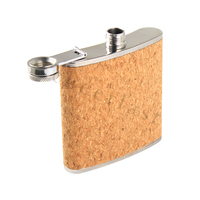 Flacon de poche en acier inoxydable, pour whisky, liqueur, 6Oz, à motif de Grain de bois, pour boire, pour la hanche, nouvel arrivage de ml