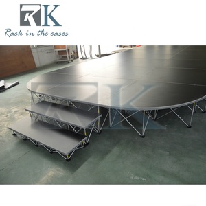 Black Mobile <b>Stage</b> <b>Platform</b> Portable Aluminum <b>Stage</b> Kit with Skirts Modular Smart <b>Stage</b> Supplier - Product Image 6
