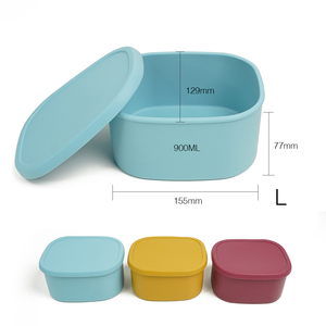 Boîte de conservation moderne en silicone avec couvercle, sans BPA, design classique, pour bento, salade de fruits, repas d'enfants et tout-petits - Product Image 3