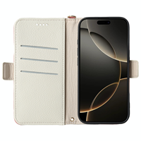 Casing Kulit Ponsel dengan Slot Kartu untuk iPhone 18 17 16 15 Pro Max, Dilengkapi Kickstand, Dompet PU, Flip Cover Coque