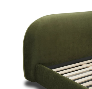 Hot Bán Nhung Boucle Vải Giường Đôi Củ-Bao Bọc Vua Kích Thước Giường Sang Trọng Nữ Hoàng Giường Khung Cho Phòng Ngủ - Product Image 5