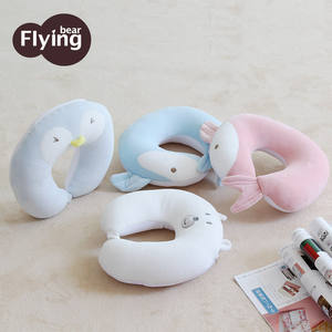 Almohada de Viaje en Forma de U Flyingbear con Diseño de Ballena, Plegable, para Adultos, Rosa y Azul, de Doble Uso, Suave y Afelpada - Product Image 5