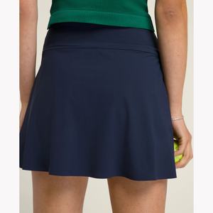 Jupe de tennis ajustée et tendance avec short intégré et poches, style croisé superposé, pour le fitness - Product Image 4