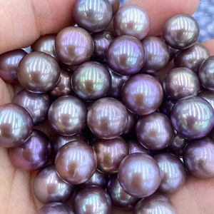 Perlas de Agua Dulce Naturales Redondas de 11-13mm, Coloridas y Lisas, de Buena Calidad con Gran Descuento, Muses Jewels - Product Image 1