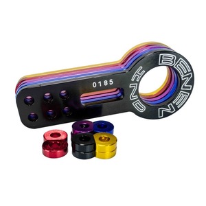 POYRACING Gancho de remolque delantero de aleación de aluminio 0185 para Honda 4 orificios negro azul dorado morado rojo - Product Image 5