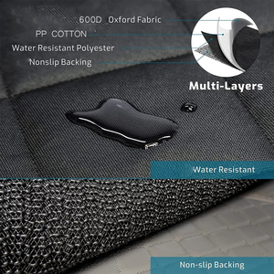Quilted Black <b>Dog</b> <b>Car</b> <b>Seat</b> Cover Backseat Hammock Protector <b>for</b> SUV Truck - Product Image 6