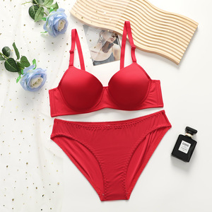 Phụ Nữ Hàng Ngày Phong Cách Đồ Lót Thiết Lập Thoáng Khí Mềm Mềm-Dày Underwire Áo Ngực Bikini Cho Phụ Nữ Trưởng Thành Rắn Eo - Product Image 6
