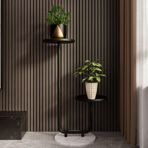 Pulver beschichteter Metall pflanzenst änder Moderner Möbelstil <span class=keywords><strong>2</strong></span> Ebenen Weiß Indoor Outdoor Home Decor Lager regal Blumen ständer - Product Image 5