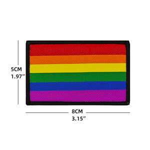 <span class=keywords><strong>2</strong></span>*<span class=keywords><strong>3</strong></span>-Inch Weaving Rainbow Flag Tactical Cloth Patch for Clothing Hat & Bag for Tactical Gear & Style - Product Image 4