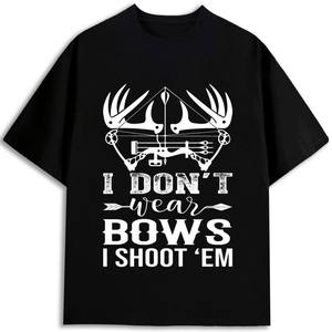 Camiseta de Caza Unisex 100% Algodón Manga Corta con Logotipo Estampado en la Parte Delantera Corte Regular Cuello Redondo para Adultos - Product Image 1