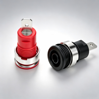 Prise banane 4 mm en laiton nickelé 1000 V/32 A, borne de connexion électrique isolée à montage sur panneau pour laboratoire