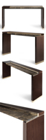Grand rangement élégant couloir français marbre naturel brun table console meubles de salon