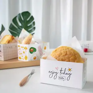 Vendita calda Logo personalizzato usa e getta carta stampata Bpa Free Hamburger Sandwich scatola di carta per il pranzo