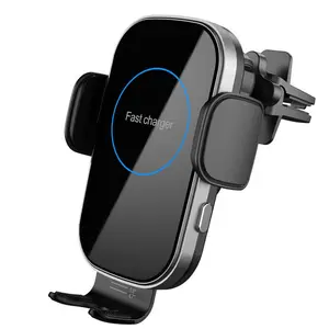 Screw Clamp Stand AUTO Magnetic Attachment Multifunction 15W Mobile Phone Charger Holder Wireless Fast Car Charger for IPhone 15