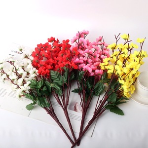 Centros de Mesa para Bodas, Suministros para Decoración, 9 Ramas de Flores Artificiales de Seda Rosa para <span class=keywords><strong>Hotel</strong></span>, Día de San Valentín y Día de la Madre - Product Image 3
