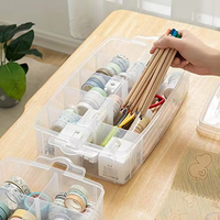 Portable multifonctionnel PP mallette de rangement pour matériel de pêche leurre boîte multicouche bijoux stockage plastique pêche leurre crochet appât