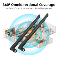 Antenne à lame à polarisation verticale double bande 2.4G 5.8G, antenne pliable en caoutchouc noir, gain 5DBI, connecteur mâle