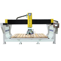 Mesin Pemotong Batu Marmer Porselen 20KW Akurasi Tinggi Kalibrasi Otomatis Ramah Pengguna 4-Axis PLC Bridge Saw