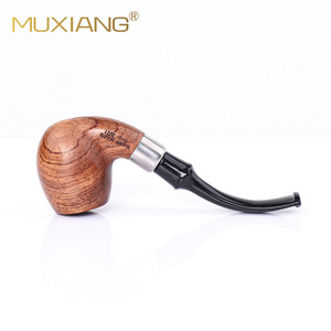 Muxiang Rosewood Tobacco Pipe Bent Type Handmade Wooden Smoking Pipe With Filter Element For Personal Gift - Product Image 2